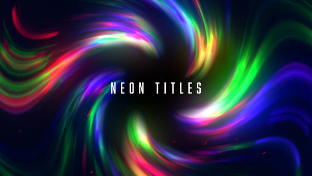 Cool Neon Lights Titles
