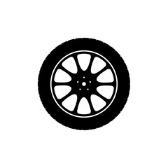 Vector icon car wheels on a light background.