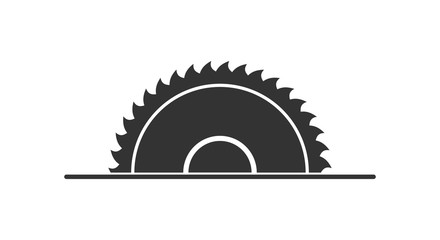 Vector illustration of disc circular saw on a light background