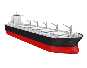 Obraz premium Freight Ship Isolated