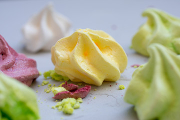 colored meringue sweets