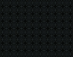 Grey Geometric 8 points star figure repetion pattern over black background