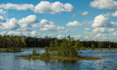 clouds over the lake