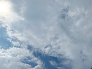 Sky background, Cloud formation during the rainy season, rainy season in the period is cool and humid.