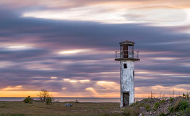 the old lighthouse on the seaside