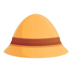 Safari hat icon. Cartoon of safari hat vector icon for web design isolated on white background