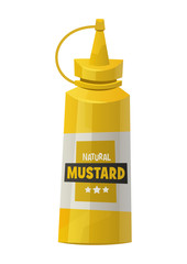 Mustard bottle isolated on white background vector