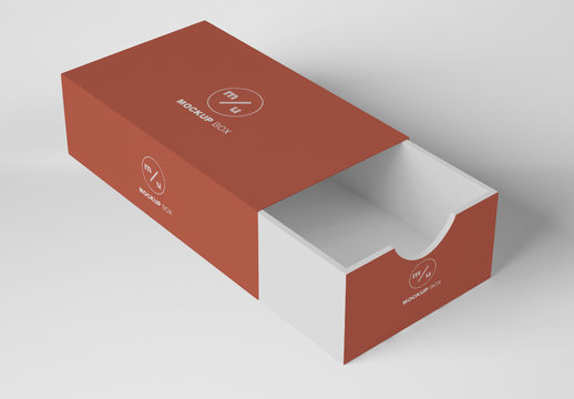 Opened Cardboard Box Mockup