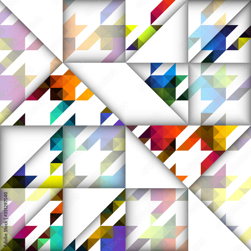 Aufkleber paper cut shapes design. seamless vector pattern.