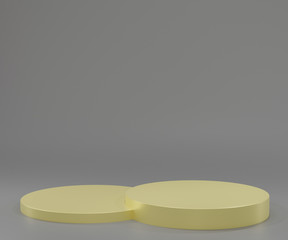 Empty podium with hipster abstract background composition, Abstract Platforms for cosmetic product presentation, 3d illustration pedestal for display creative Minimal concept.