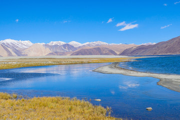 Fototapeta na wymiar Pangong lake in Ladakh, India.