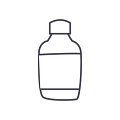 Medicine jar line style icon vector design