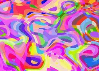 multicolored painting drawn in abstraction style