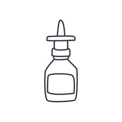 Medical dropper line style icon vector design