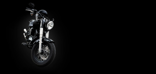 Chopper motorcycle on a black background © scharfsinn86