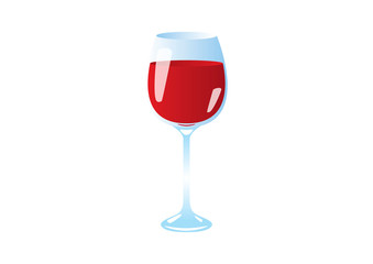 Full glass of red wine icon vector. Glass of wine vector. Glass of red wine icon isolated on a white background
