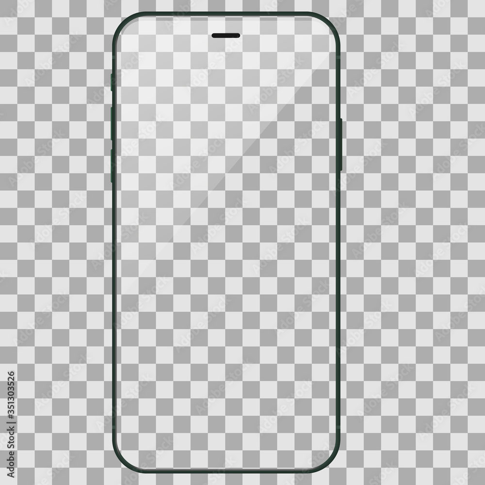 Aufkleber Realistic computer monitor display mock up vector illustration.