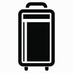 Baggage. Property. A bag. Suitcase. Illustration of travel, tourism. Cargo. Personal things. Vector icon.