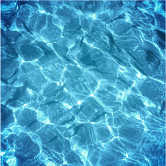 Realistic water ripples background. Abstract vector illustration of transparent pool water.