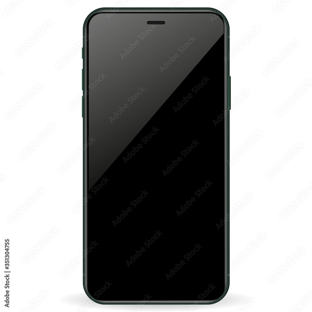 Poster smart phone with blank screen isolated on white background. vector illustration. eps10.