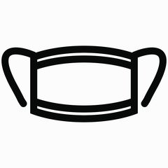 Obraz premium Medical mask. Coronavirus protective attribute. Virus protection equipment. Vector icon.