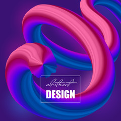 Colorful abstract background with futuristic gradient waves. Trendy illustration for business poster, web banner, landing page or cover