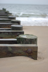 Quiet beach after summer ends