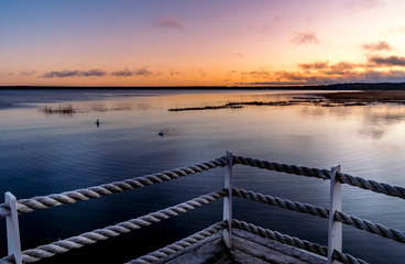 Fototapeta premium sunset on the seaside