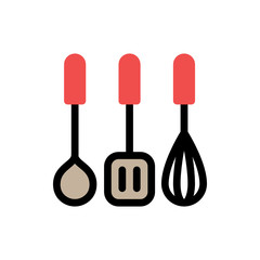 Kitchen hand tools vector graphic