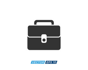 Suitcase or Briefcase Icon Design Vector