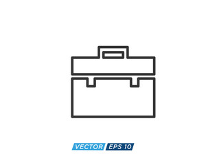Suitcase or Briefcase Icon Design Vector