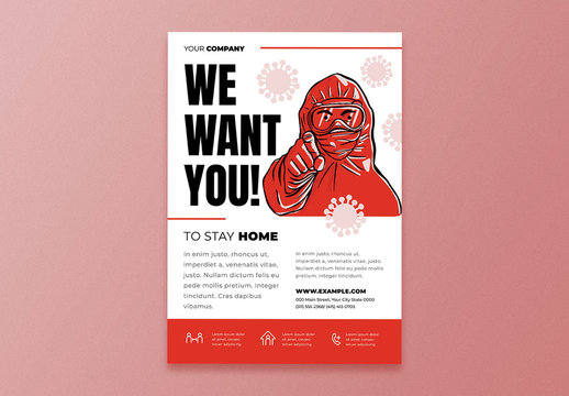 Medical Recruitment COVID-19 Flyer Layout