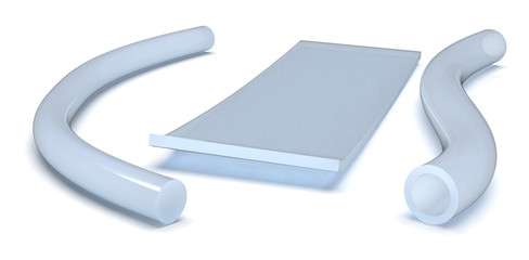 Silicone rubber samples