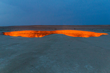 Darvaza (Derweze) gas crater (Door to Hell or Gates of Hell) in Turkmenistan © Matyas Rehak