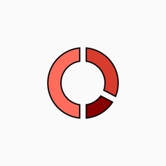 Business, diagram, profit, progress, chart flat icon design in Filled outline style.