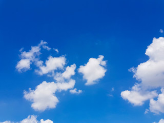 blue sky with clouds in the summer
