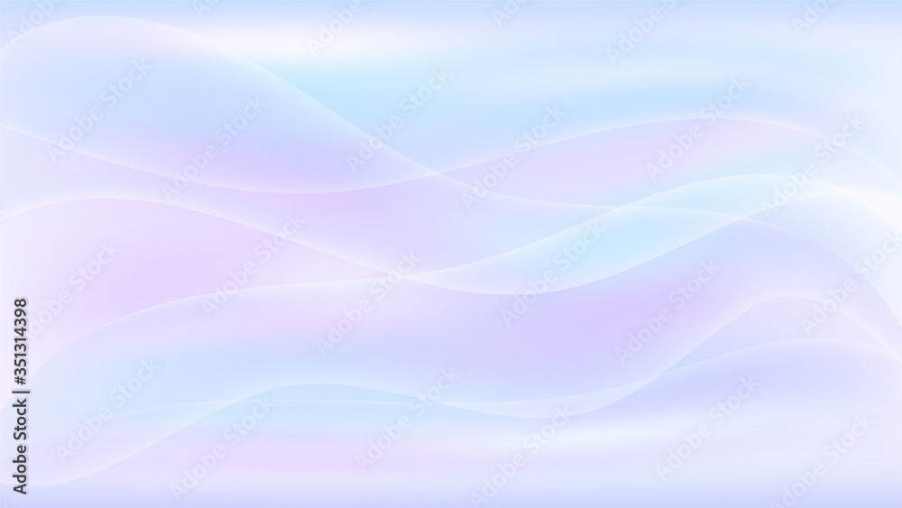 Poster Purple pastel vector background curve design. Gradient soft background in pastel colors. Liquid dynamic shapes abstract composition. Fluid modern template. Neon design geometric fluid graphic shape.