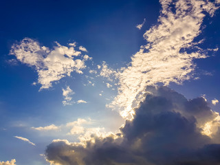 Fototapeta na wymiar blue sky with clouds in the summer