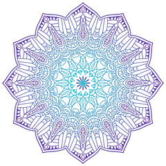 Vector round abstract circle. Mandala style. Decorative element, colored circular design element.