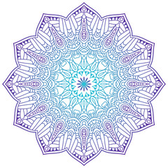 Vector round abstract circle. Mandala style. Decorative element, colored circular design element.