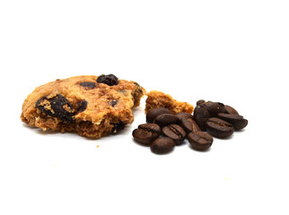 Thai cookie .Thai snacks cookie on white background