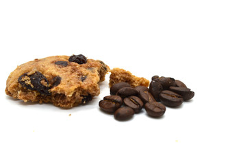 Thai cookie .Thai snacks cookie on white background