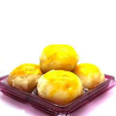 Thai cookie .Thai snacks cookie on white background