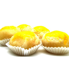 Thai cookie .Thai snacks cookie on white background