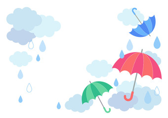 梅雨のイメージイラスト。傘。