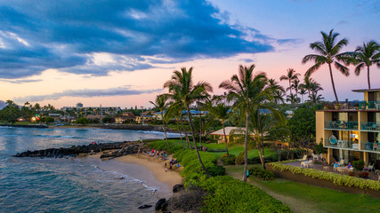 Obraz premium tropical beach at sunset