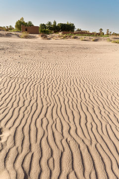 Landscape in the desert in the town of M&yen;Hamid