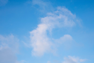 Beautiful texture - clouds on blue sky with a copy space for text