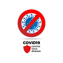 Stop Corona Virus Sign Symbol