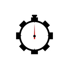 gear time vector design template illustration